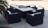 Garden rattan furniture dining set