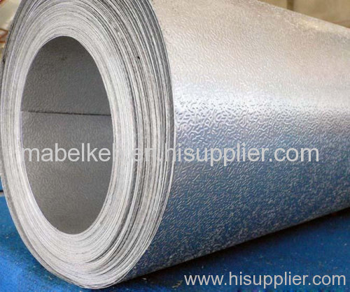 Stucco embossed aluminum coil for cold storage