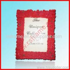 rose model wedding red resin photo frame