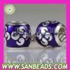 European style zen purple flower charms