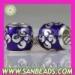 European style zen purple flower charms