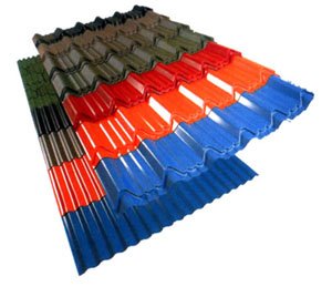 Color corrugated sheets