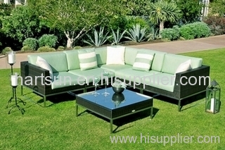 Outdoor stainless steel rattan sofa set