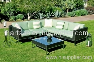 Garden wicker rattan stainless steel sofa