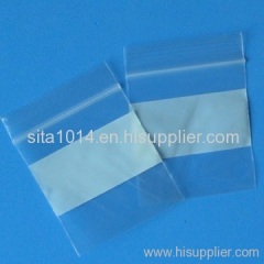 ldpe ziplock bag with white block