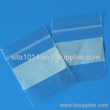 ldpe ziplock bag with white block