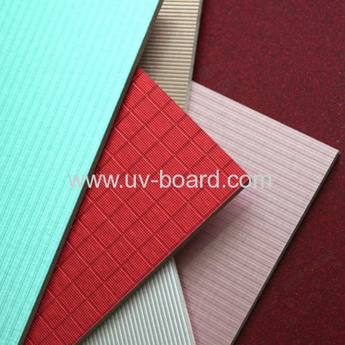 kitchen cabinet with colored uv boards