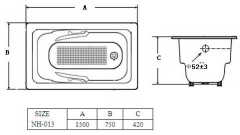 practical cast iron bathtub