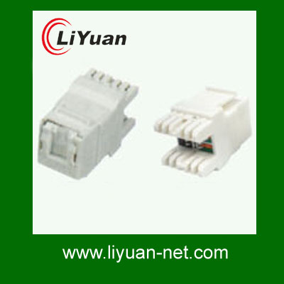 Dual IDC cat.5e keystone jack with cover