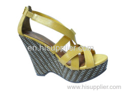 Cross Strap Wedge Sandal shoe