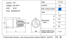 P1234 Industrial plug