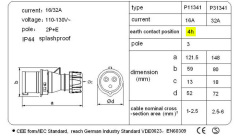 P11341/P31341 Industrial plug