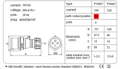 P14441/P34441 Industrial plug