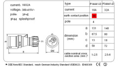 P14441-D/P34441-D Industrial plug