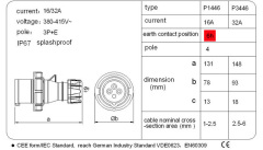 P1446/P3446 Industrial plug
