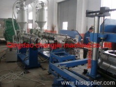 PE double wall corrugated pipe production line