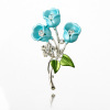 blue flower brooch