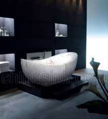 Moon White marble Bathtub