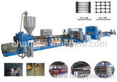 Unidirectional and two-direction earthwork plastic grid production line