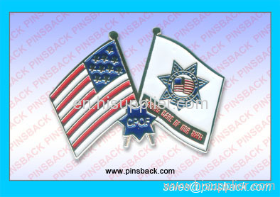 Soft enamel flag lapel pin