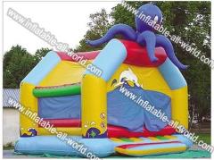 Blue Octopus Bounce House