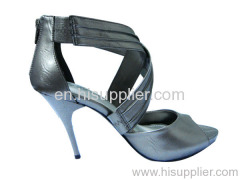 back zip high heel sandal