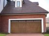 Solid wood garage door