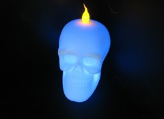 Skull glitter candle light