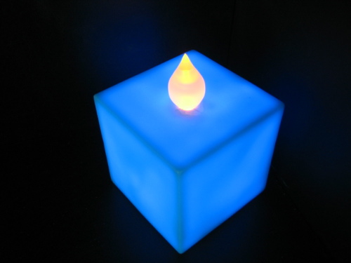 square LED candle light