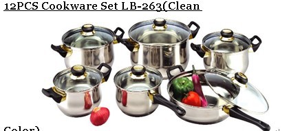 12pcs cookwares set