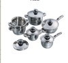 21pcs stainless steel cookware sets