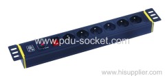 6 ways French PDU socket