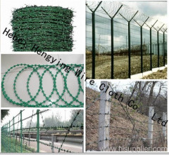 galvanized barbed wires