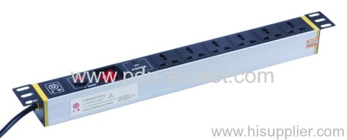 9 ways 1U PDU socket