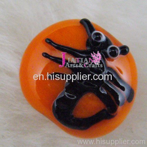 halloween glass beads