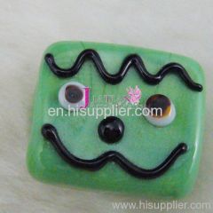 halloween glass beads