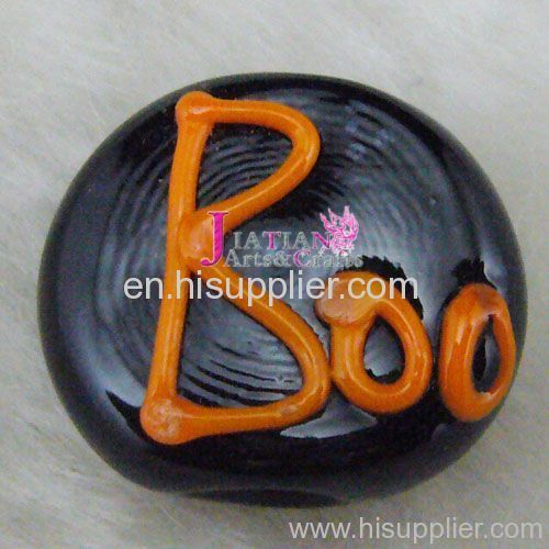 halloween glass beads