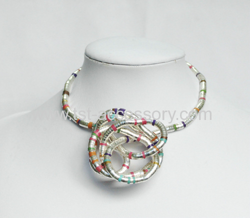 2011 Colorful Stainless Steel snake chain necklace