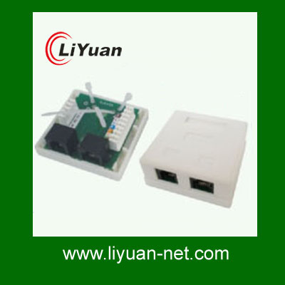 RJ45+RJ11 un-shielded PCB jack surface mount box