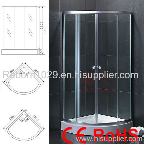 tempered shower room