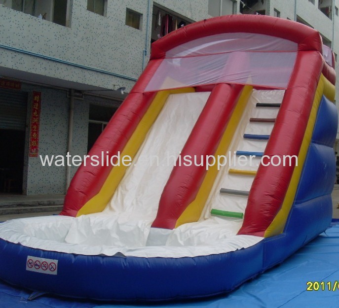 waterslide with a pool on the bottom water slide