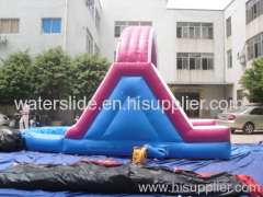 back ladder water slide+ pool+ single slideway