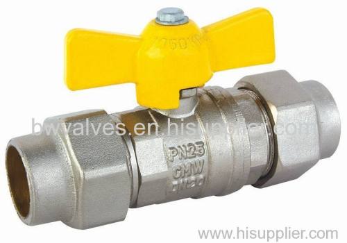 Brass gas ball valve