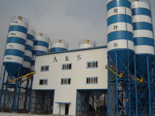 A&S HZS90 concrete batching plant
