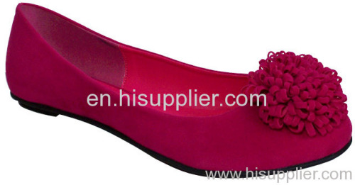 flowered suede flat