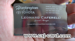 Stainless Steel Loyalty Card/Engraved Card