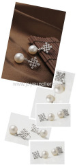 White Fresh Water Pearl Earring