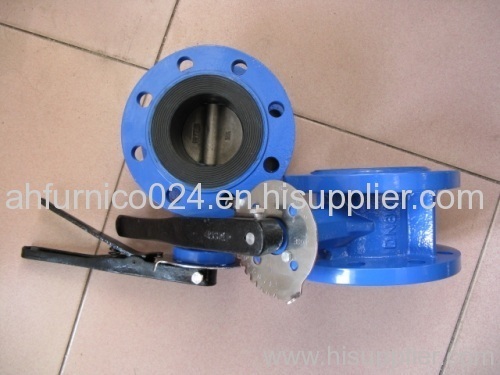 Stainless steel AISI 304 din flange butterfly valve