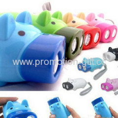 Mini pig Dynamo Flashlight