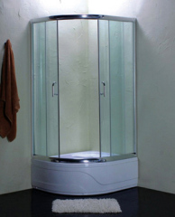 Simple glass shower room